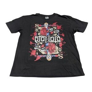Red Chapter Marvel T-Shirt‎ Mens 2XL Black Star-Lord Guardians of the Galaxy Tee